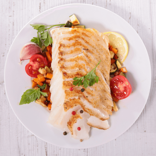 Roulé de poisson façon meunière, frites maison